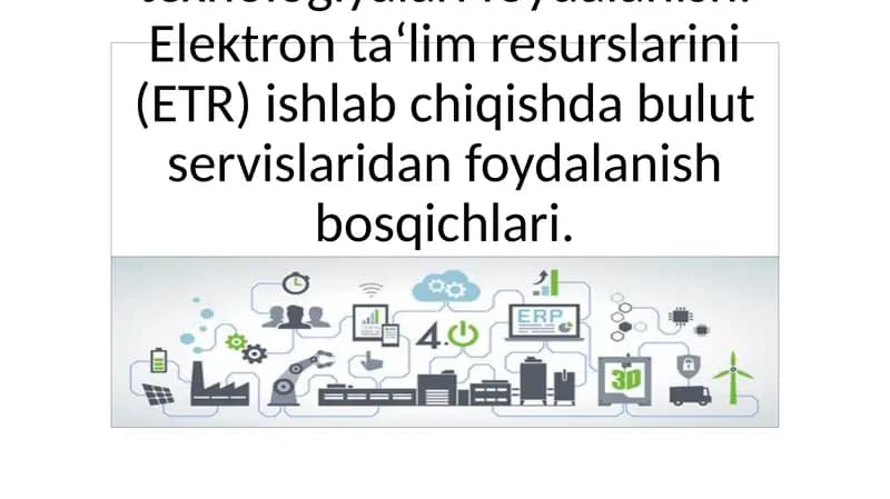 Bulut servislaridan foydalanish bosqichlari