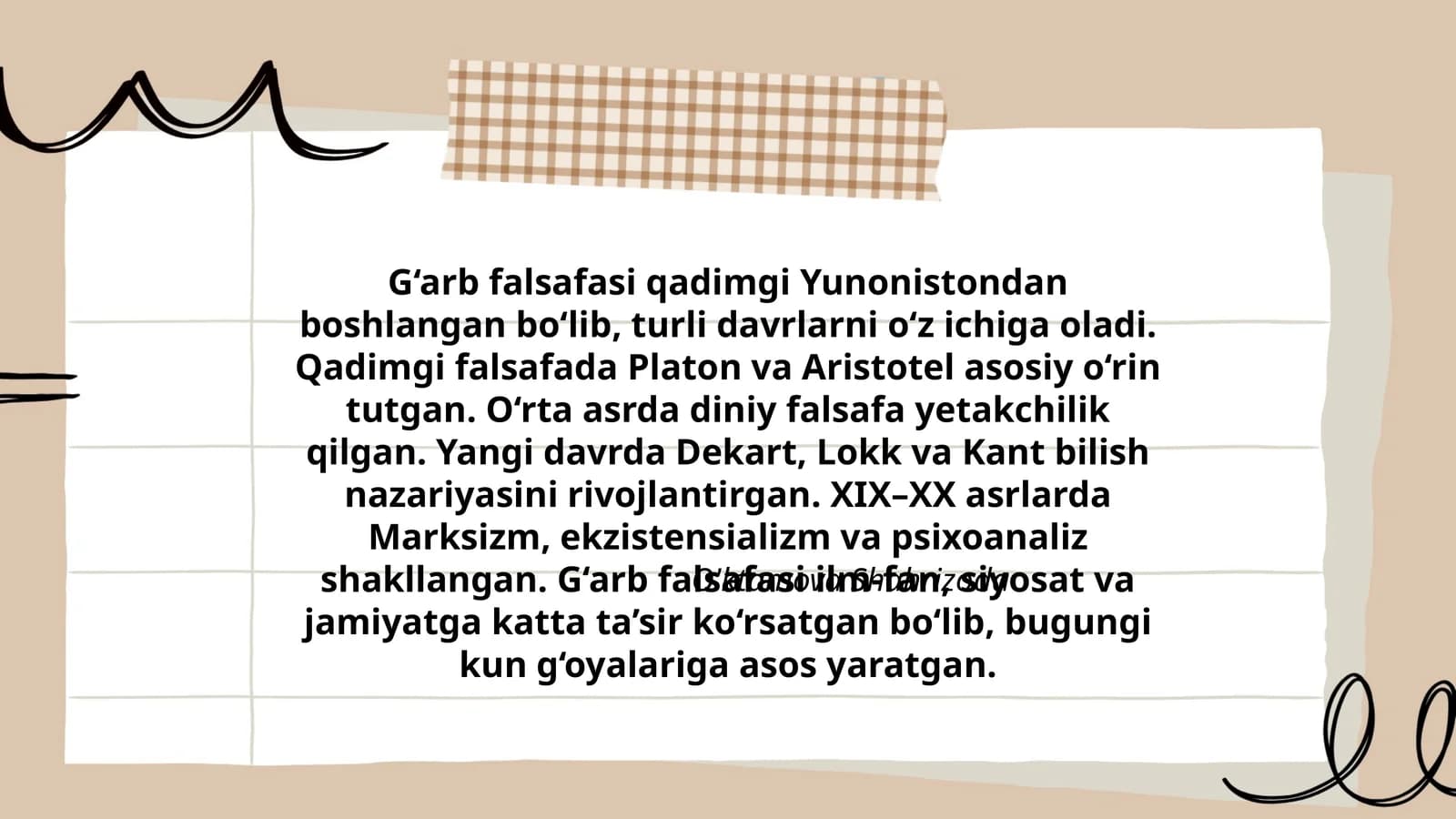 Qadimgi G‘arb Falsafasi