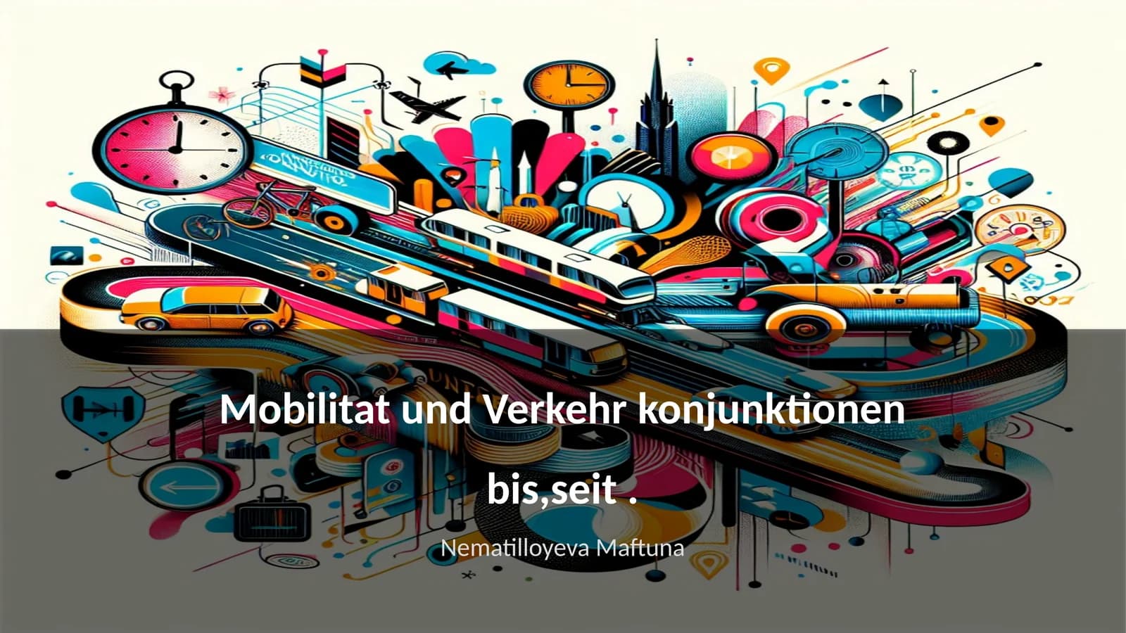 Mobilitat und Verkehr konjunktionen bis,seit