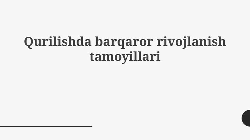 Barqaror Qurilish