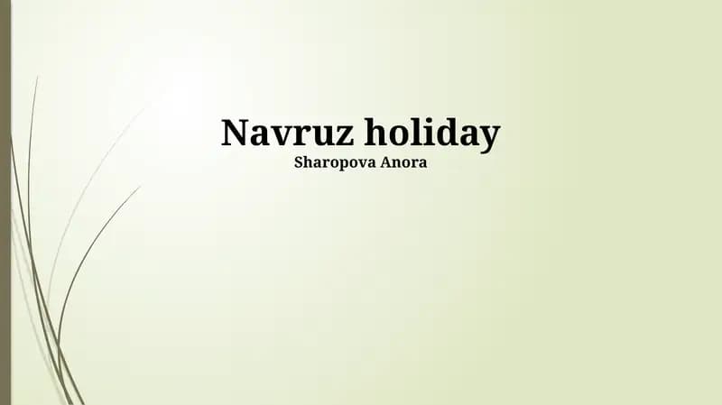 Navruz holiday