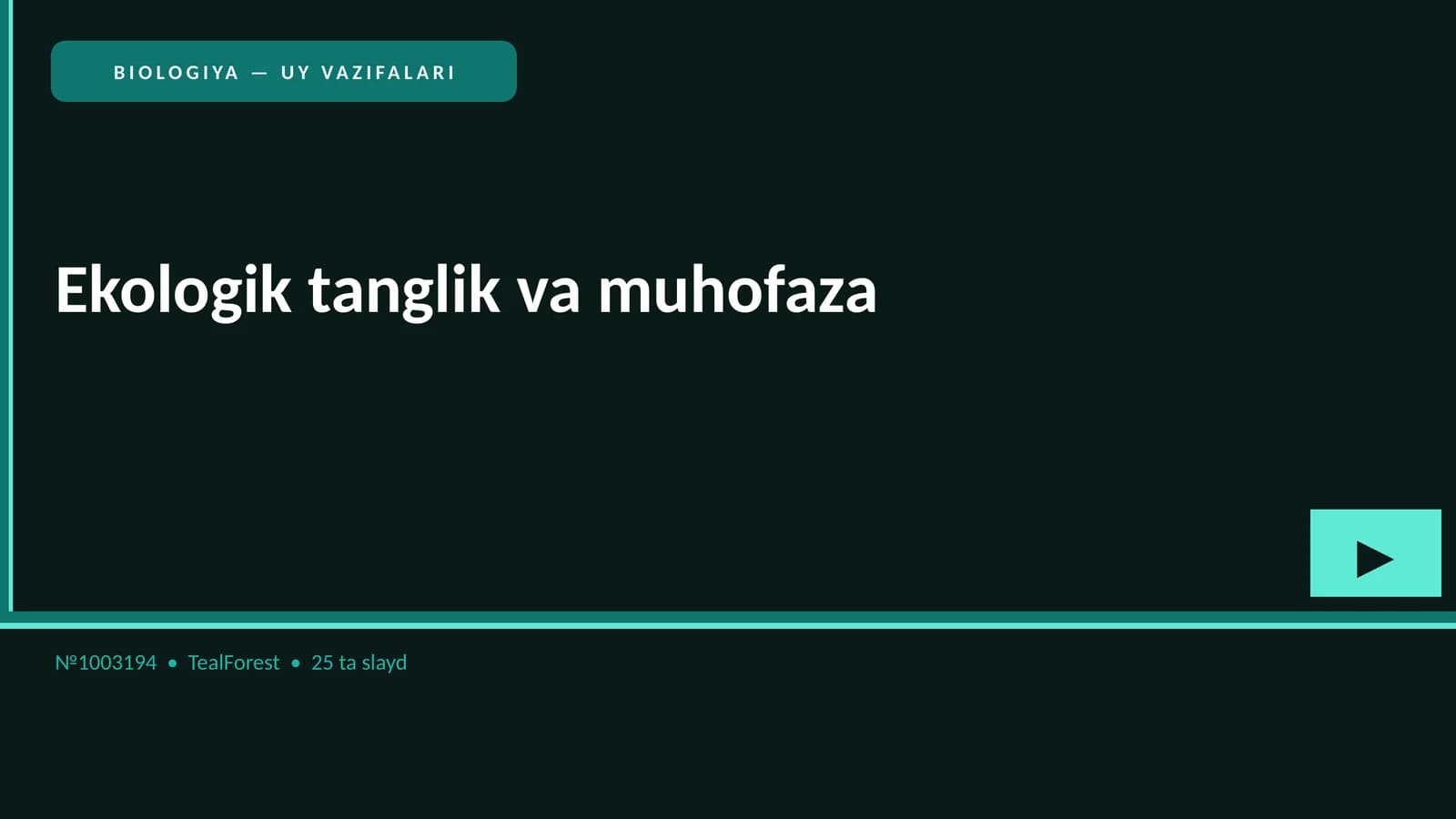 Ekologik tanglik va muhofaza