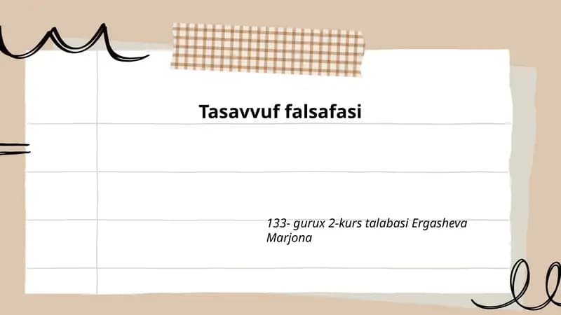 Tasavvuf falsafasi