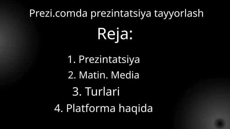 Prezi.comda prezintatsiya tayyorlash