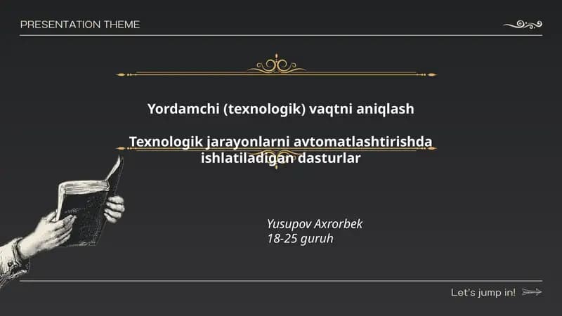 Yordamchi (texnologik) vaqtni aniqlash