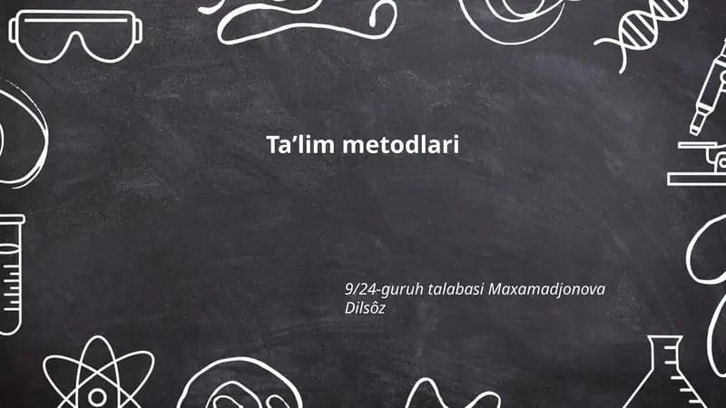 Anʼanaviy ta'lim metodlari