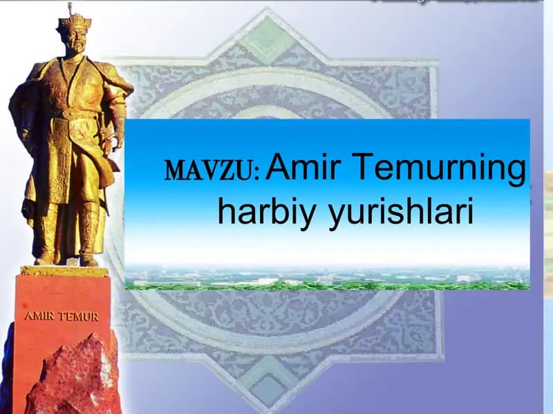Amir Temurning harbiy yurishlari