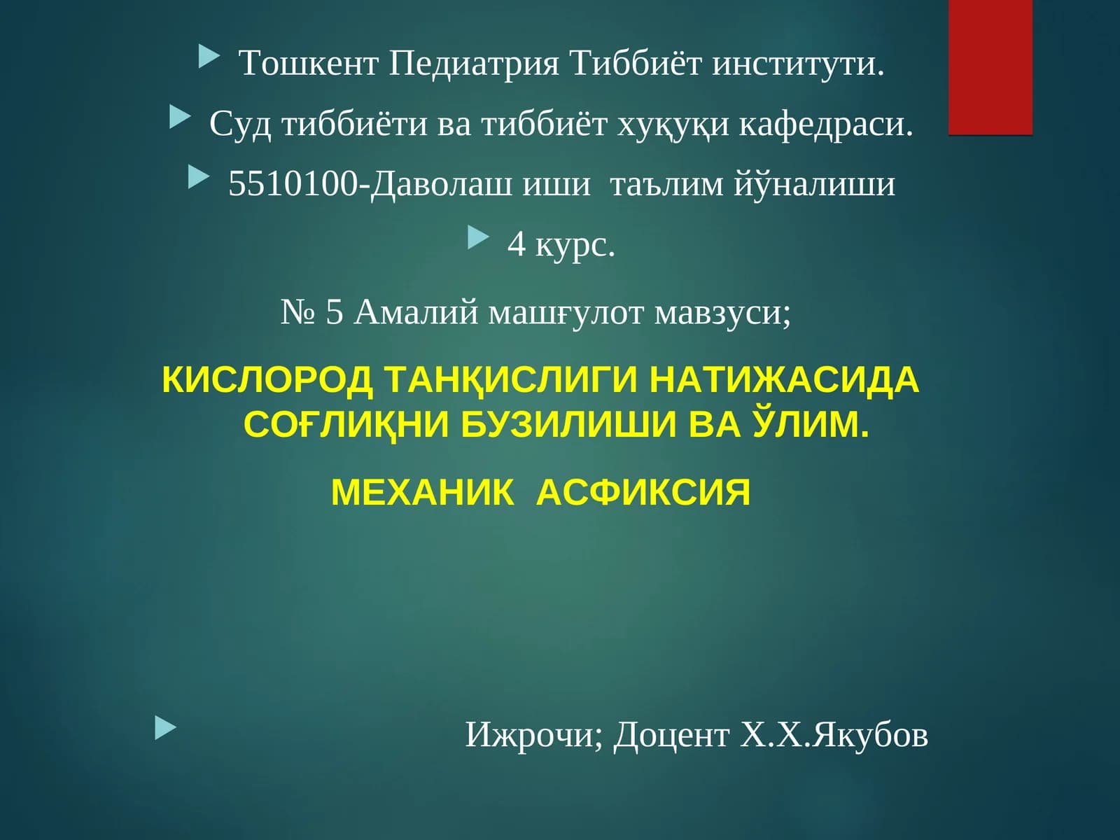 МЕХАНИК АСФИКСИЯ