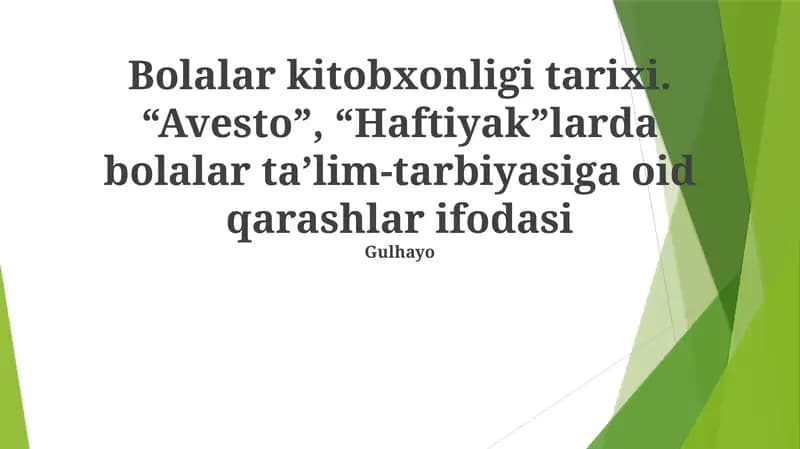 Bolalar kitobxonligi tarixi