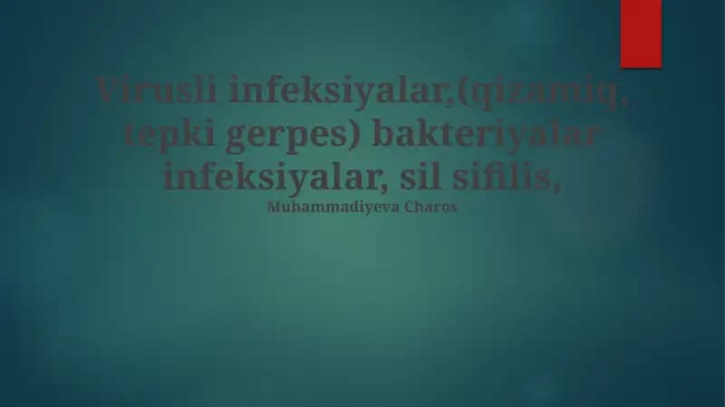 Virusli infeksiyalar, Bakteriyalar infeksiyalar