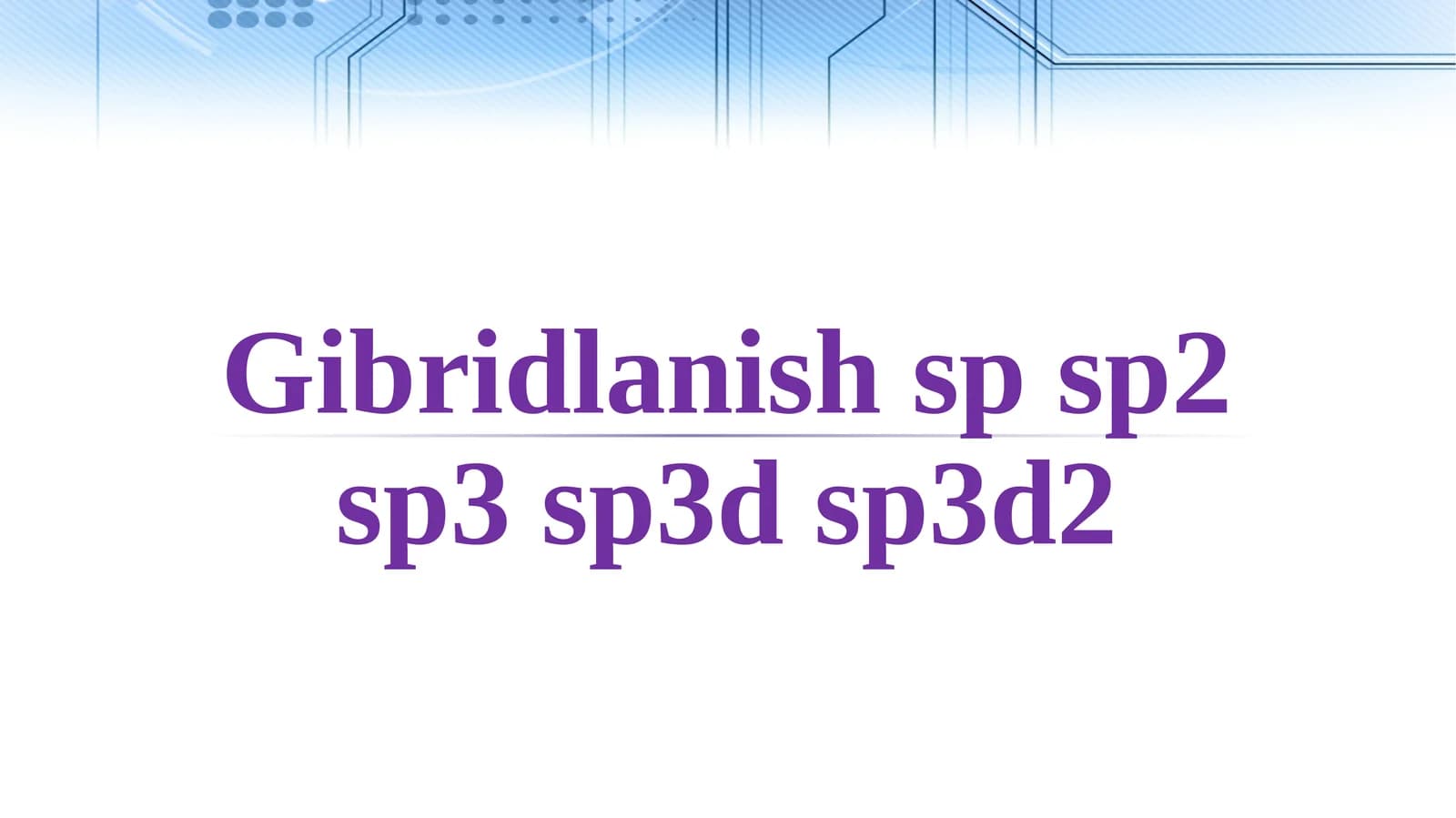 Gibridlanish nazariyasi