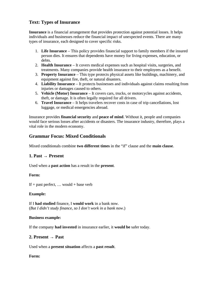 Types of Insurance