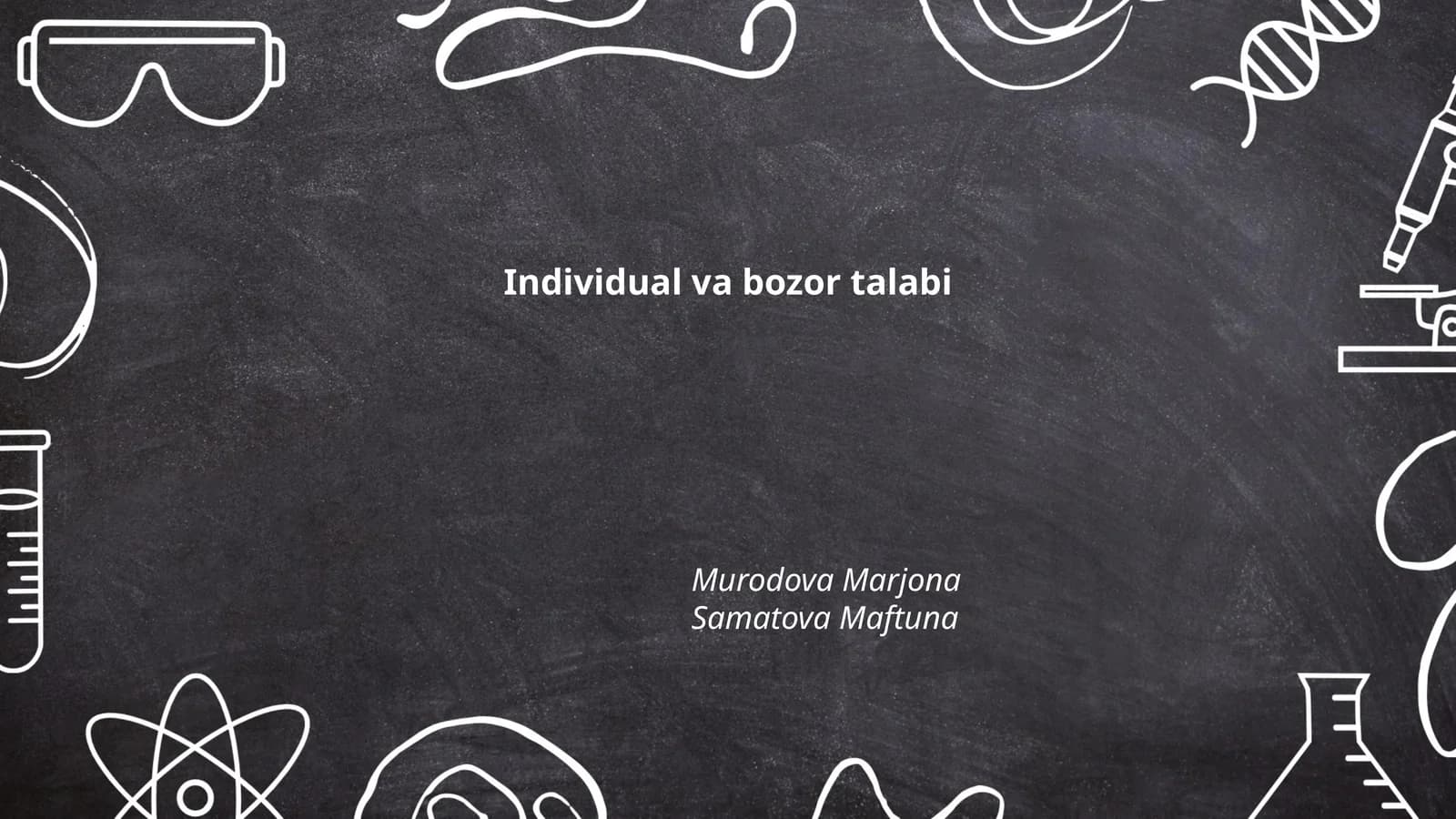 Individual va bozor talabi