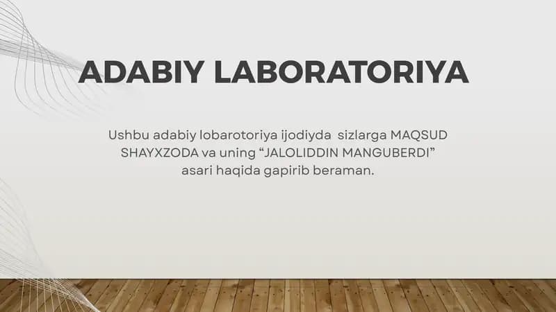ADABIY LABORATORIYA