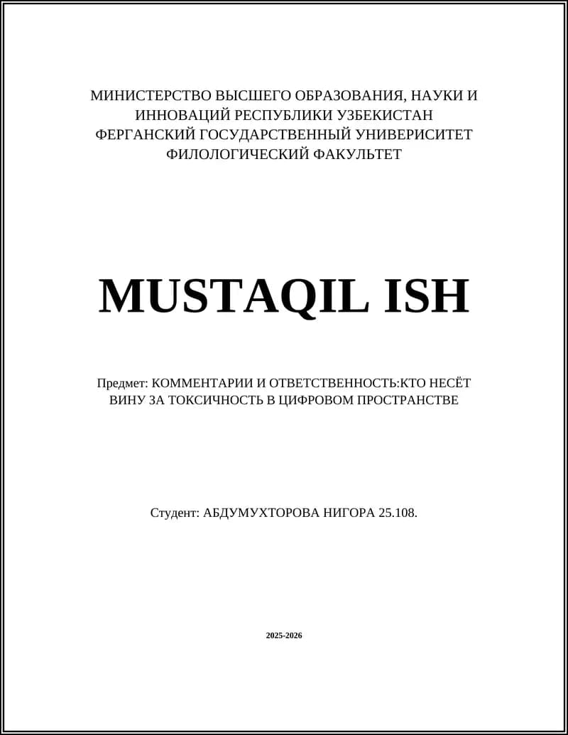 MUSTAQIL ISH