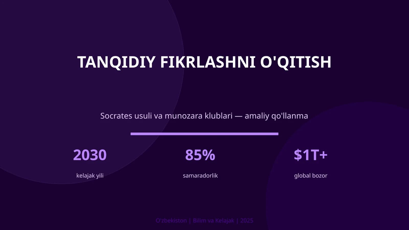 Tanqidiy fikrlashni o'qitish
