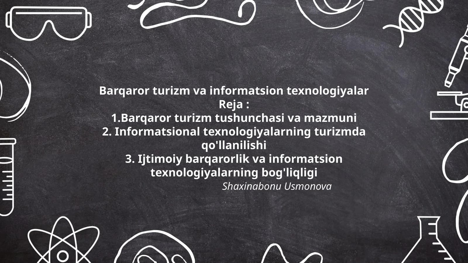 Barqaror turizm va informatsion texnologiyalar