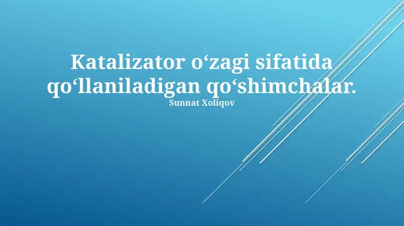 Qo'shimchalarning samaradorligi va qo'llanilishi