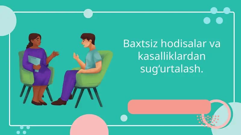 Baxtsiz hodisalar va kasalliklardan sug‘urtalash