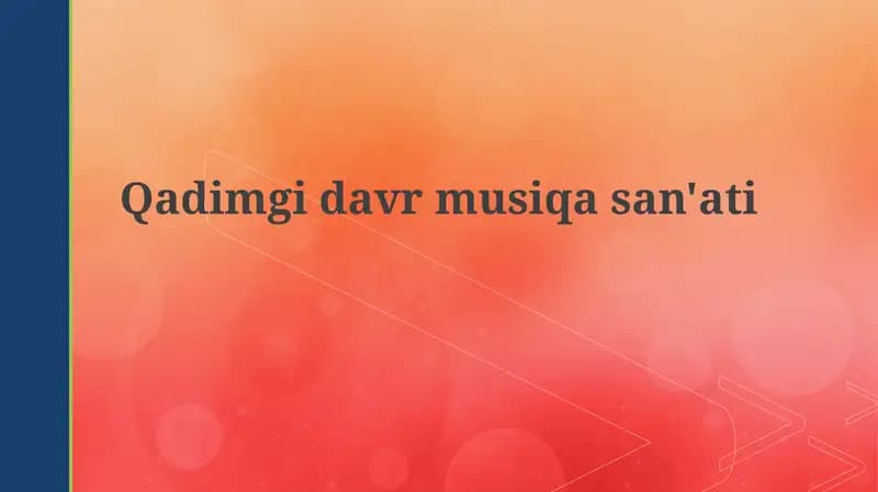 Qadimgi davr musiqa san'ati
