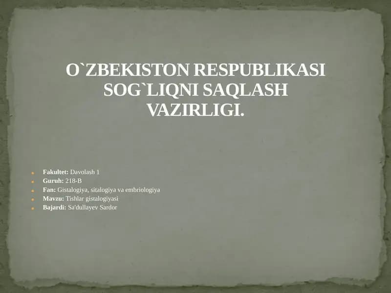 Tishning Tuzilishi