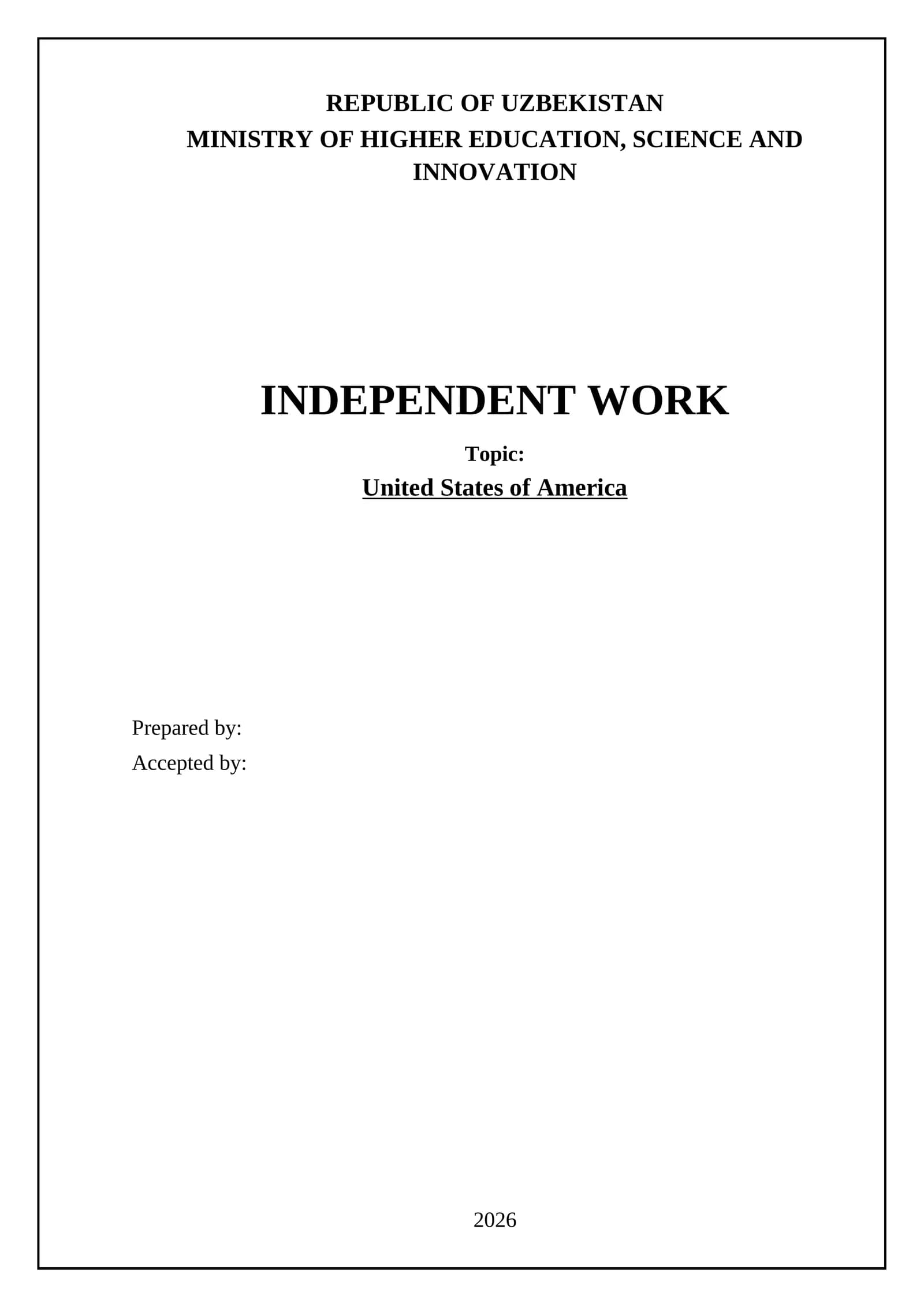 United States of America
