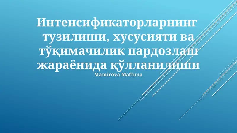 Intensifikatorlar