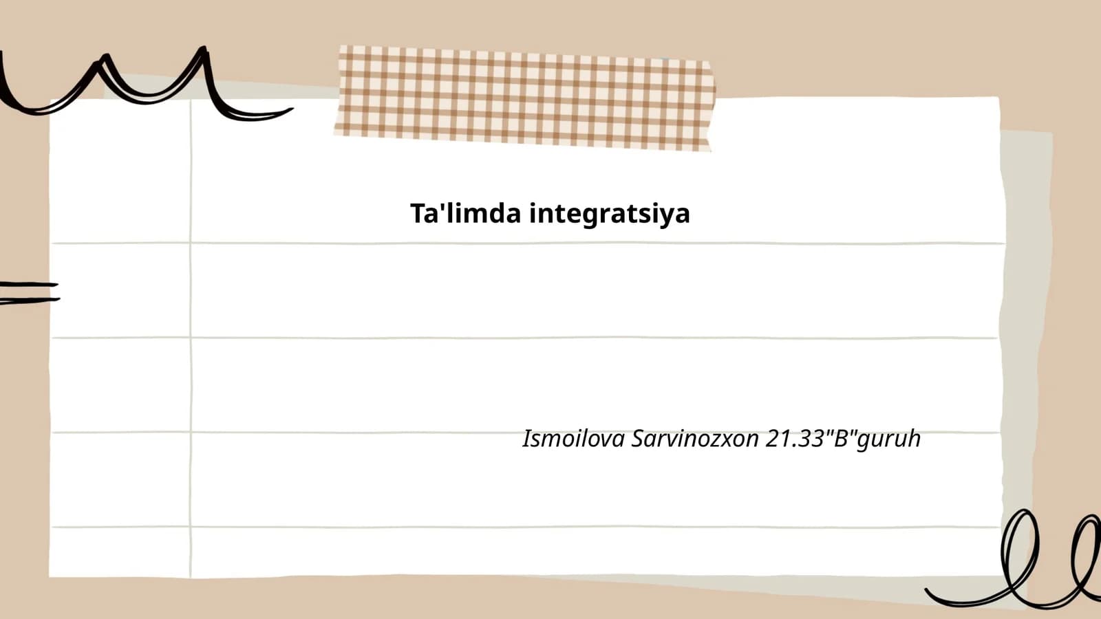 Integratsiyalashgan ta'lim