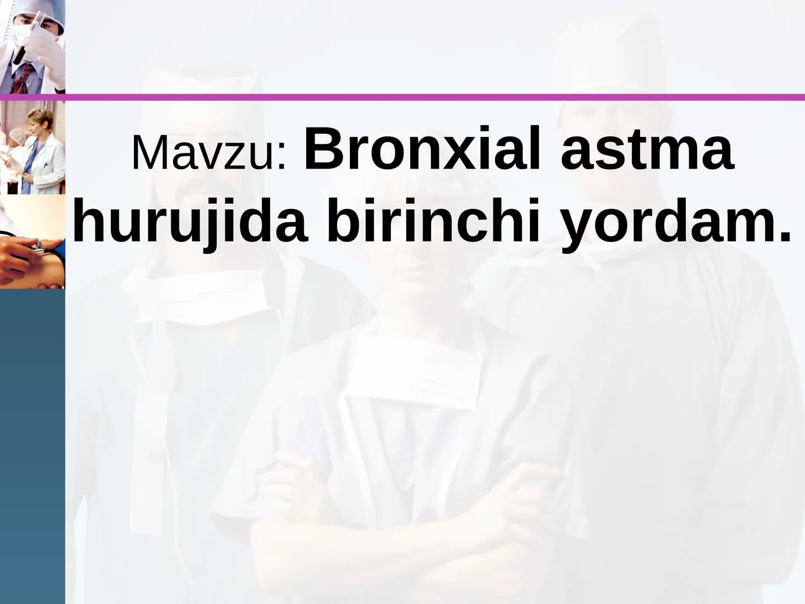 Bronxial astma hurujida birinchi yordam