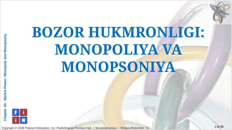 Monopoliya va Monopsoniya