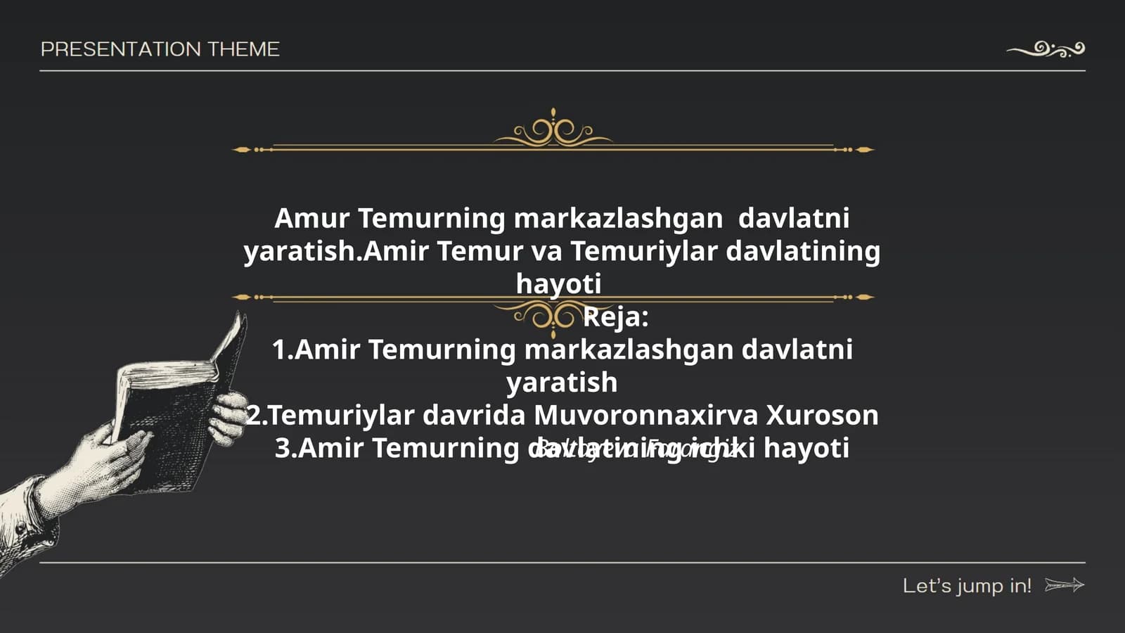 Amur Temurning markazlashgan davlatni yaratish