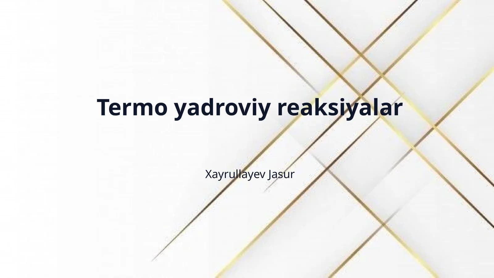 Termo yadroviy reaksiyalar