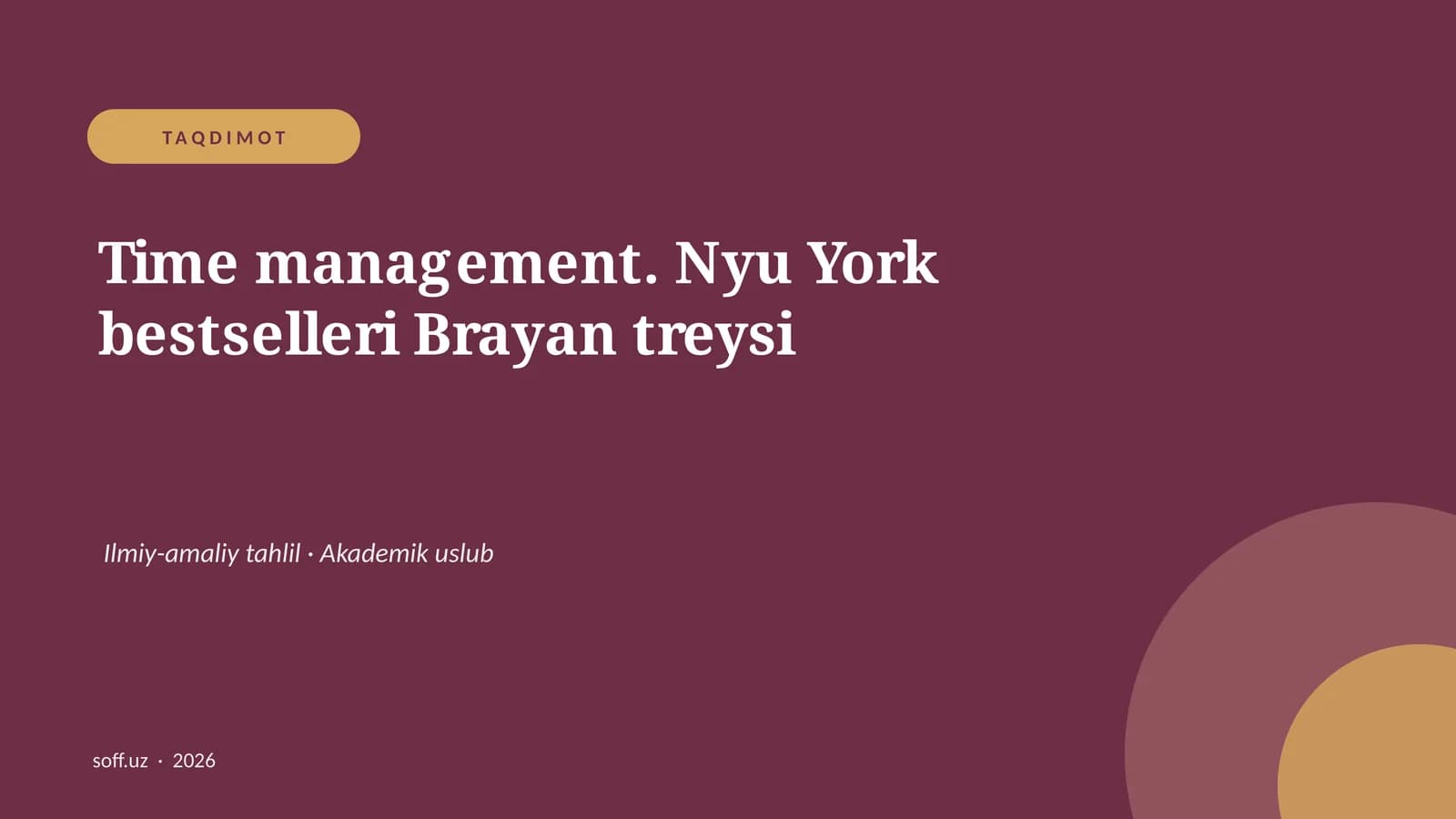 Time management. Nyu York bestselleri Brayan treysi
