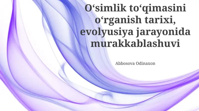 O'simlik to'qimalarini o'rganish tarixi