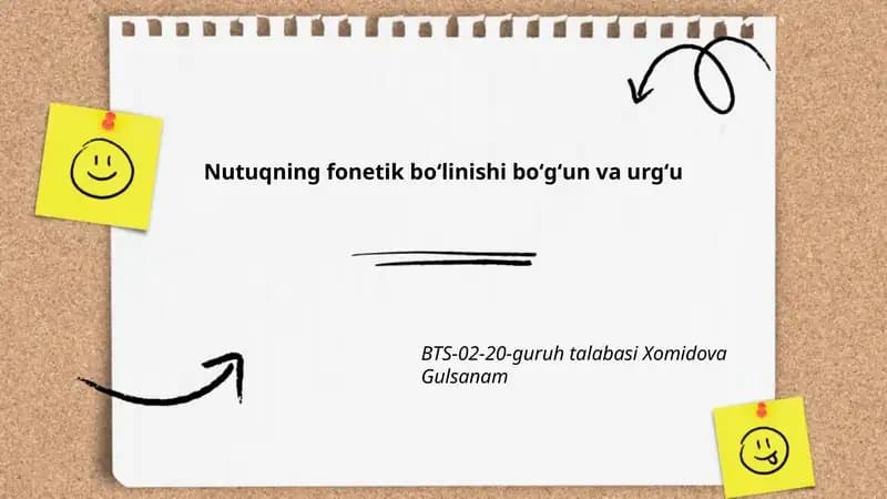 Nutuqning fonetik boʻlinishi boʻgʻun va urgʻu