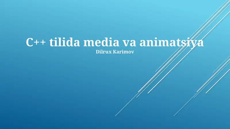 C++ tilida media va animatsiya