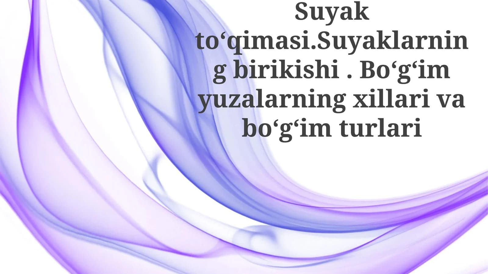 Suyak To'qimasi