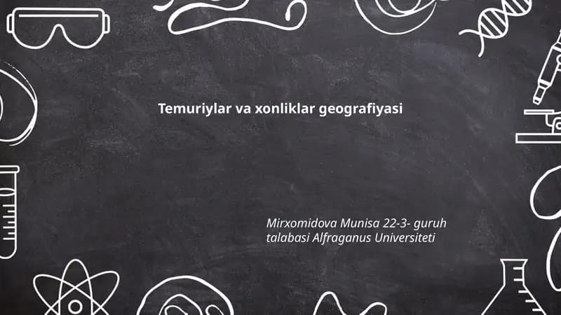Temuriylar va xonliklar geografiyasi
