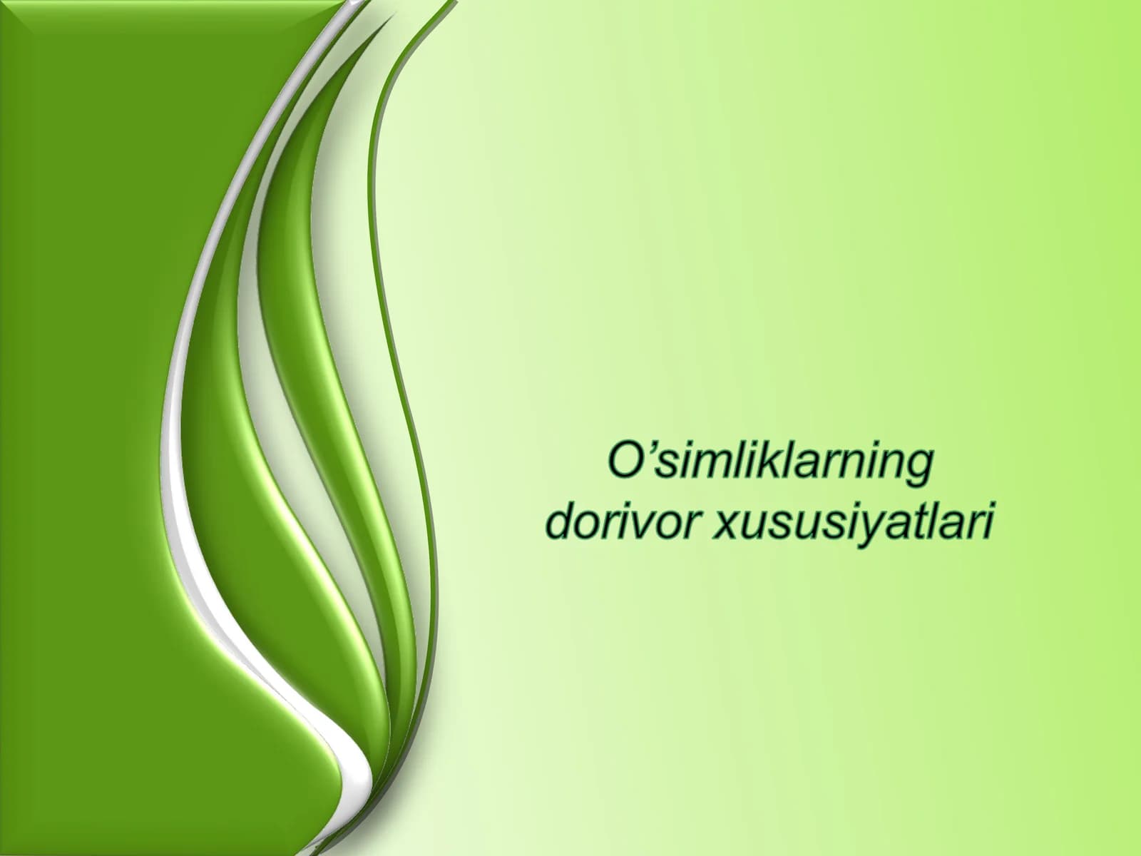 Dorivor o`simliklar
