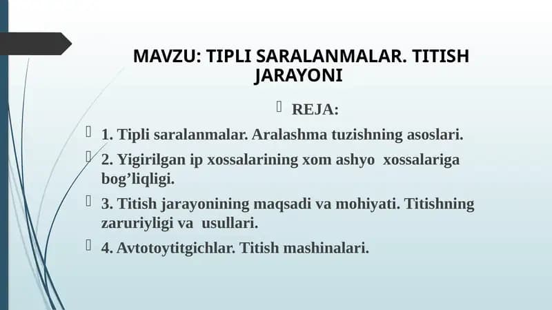 Tiplisaralanmalar.Titishjarayoni