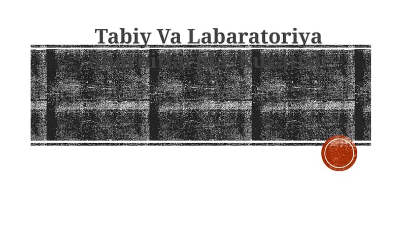 Tabiy Va Labaratoriya Sharoitlarida Kuzatish