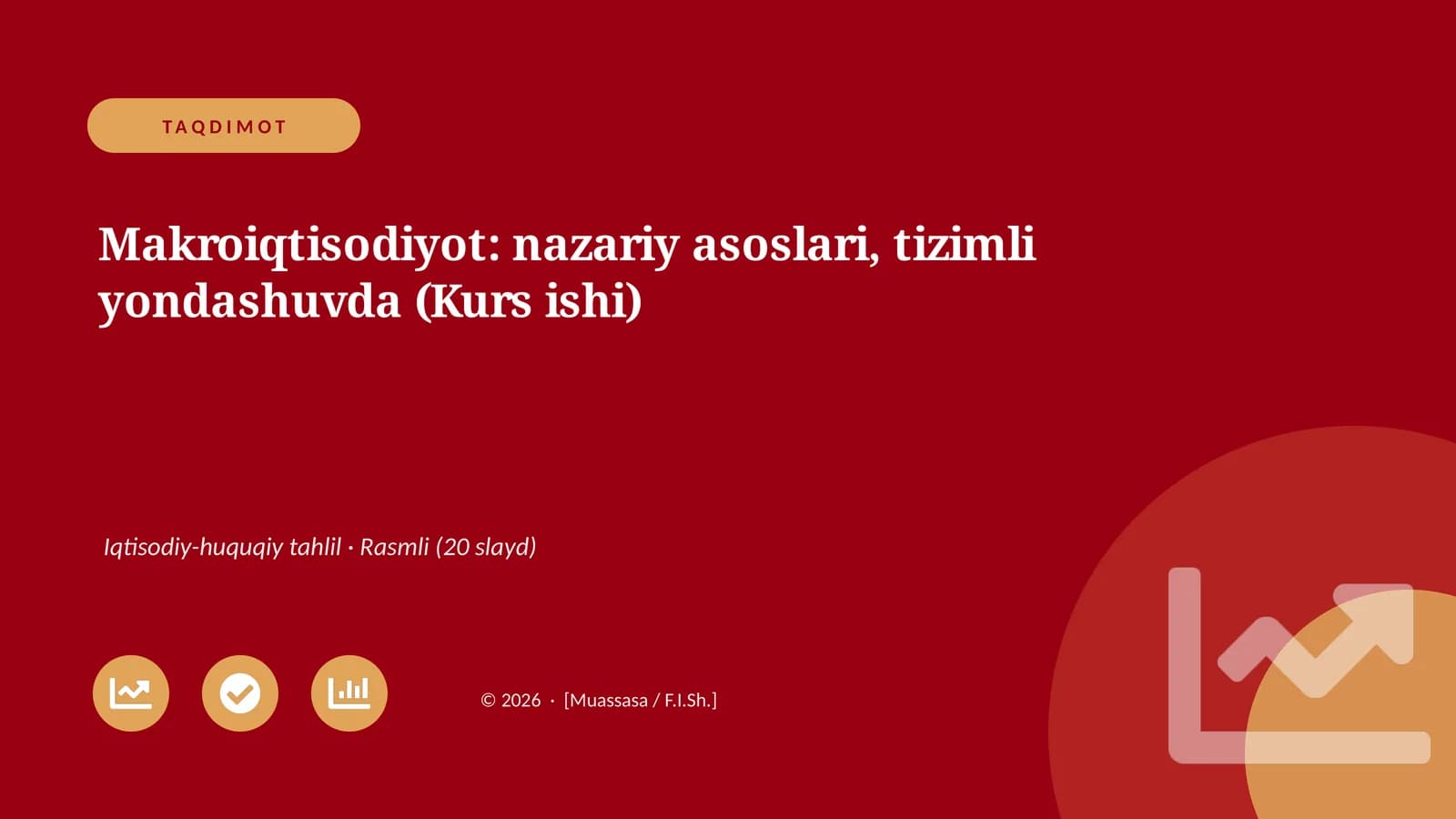 Makroiqtisodiyot: nazariy asoslari, tizimli yondashuvda (Kurs ishi)