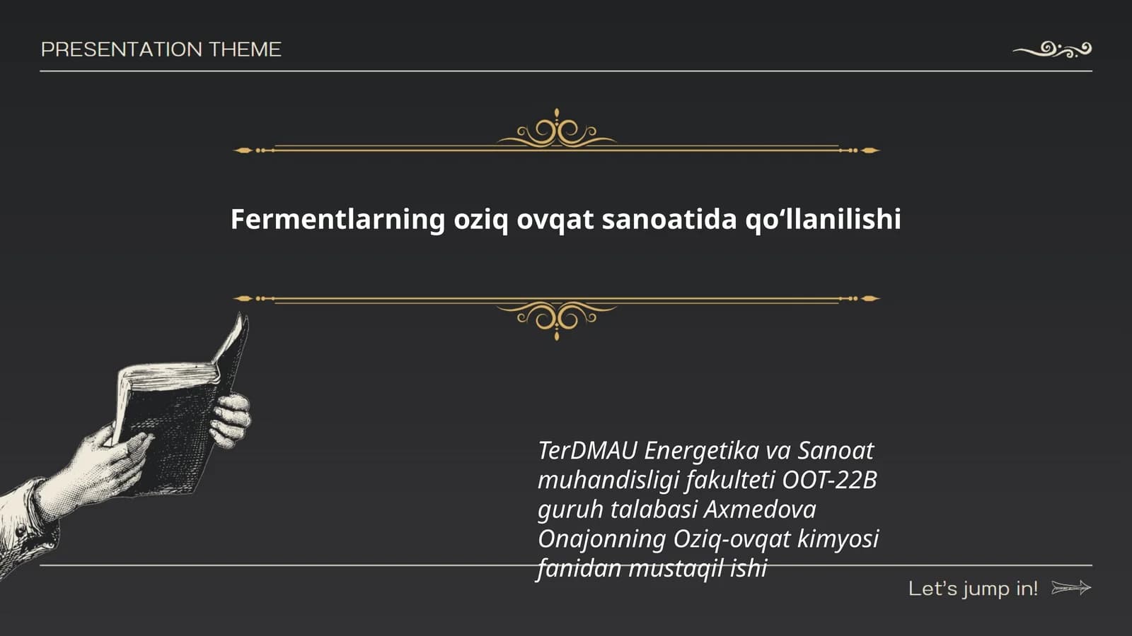 Fermentlarning oziq ovqat sanoatida qoʻllanilishi