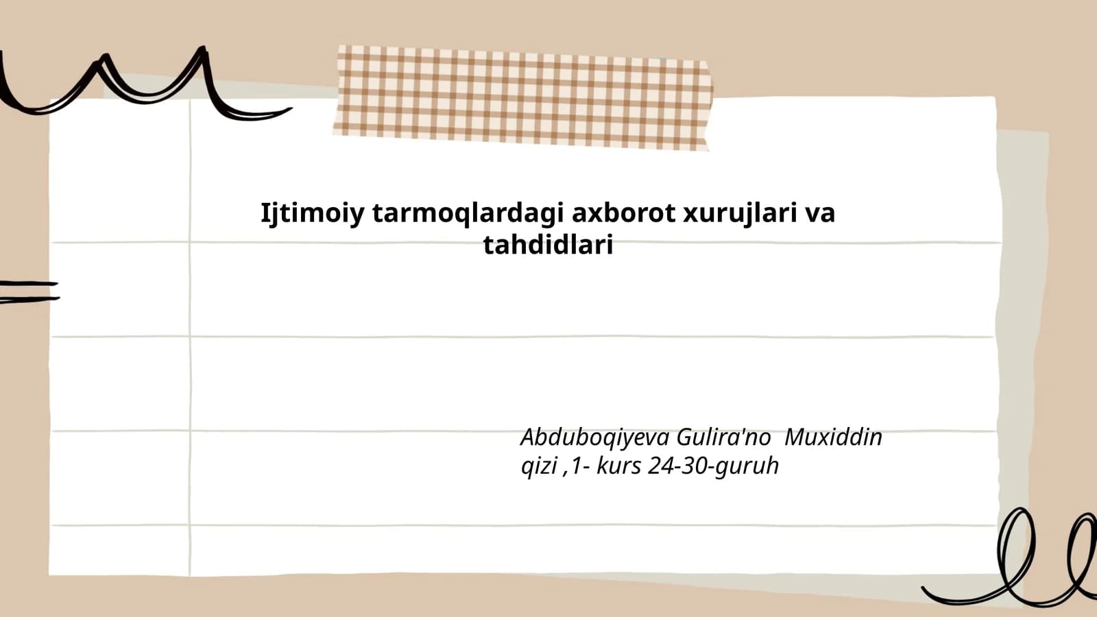 Ijtimoiy tarmoqlardagi axborot xurujlari va tahdidlari