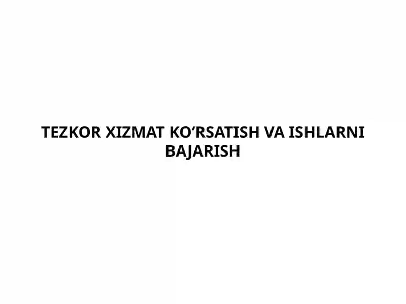 Tezkor Xizmatkoʻrsatish