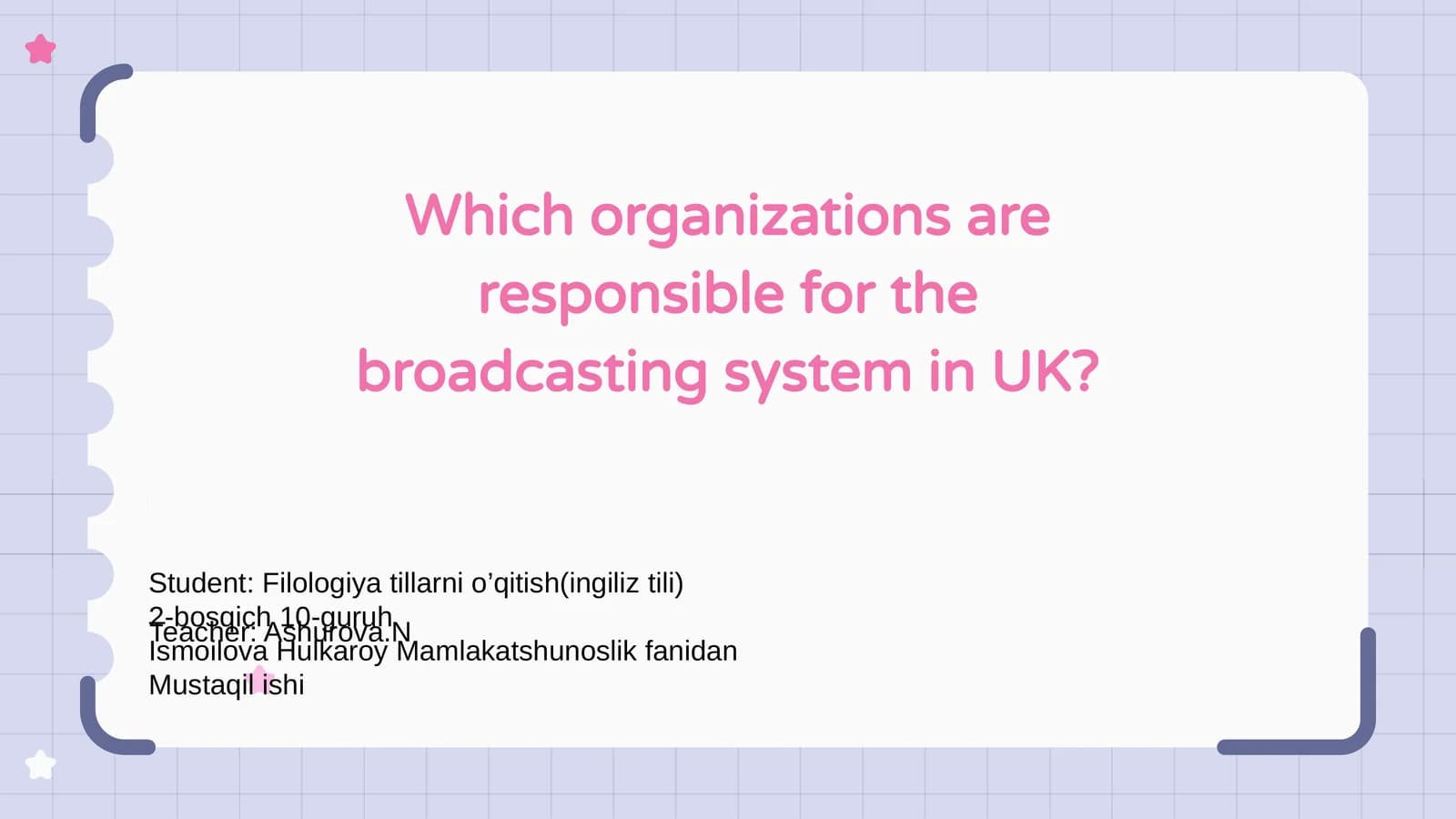 Overview of UK Broadcasting System