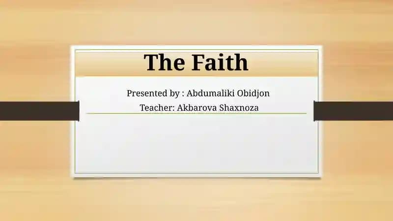 The Faith