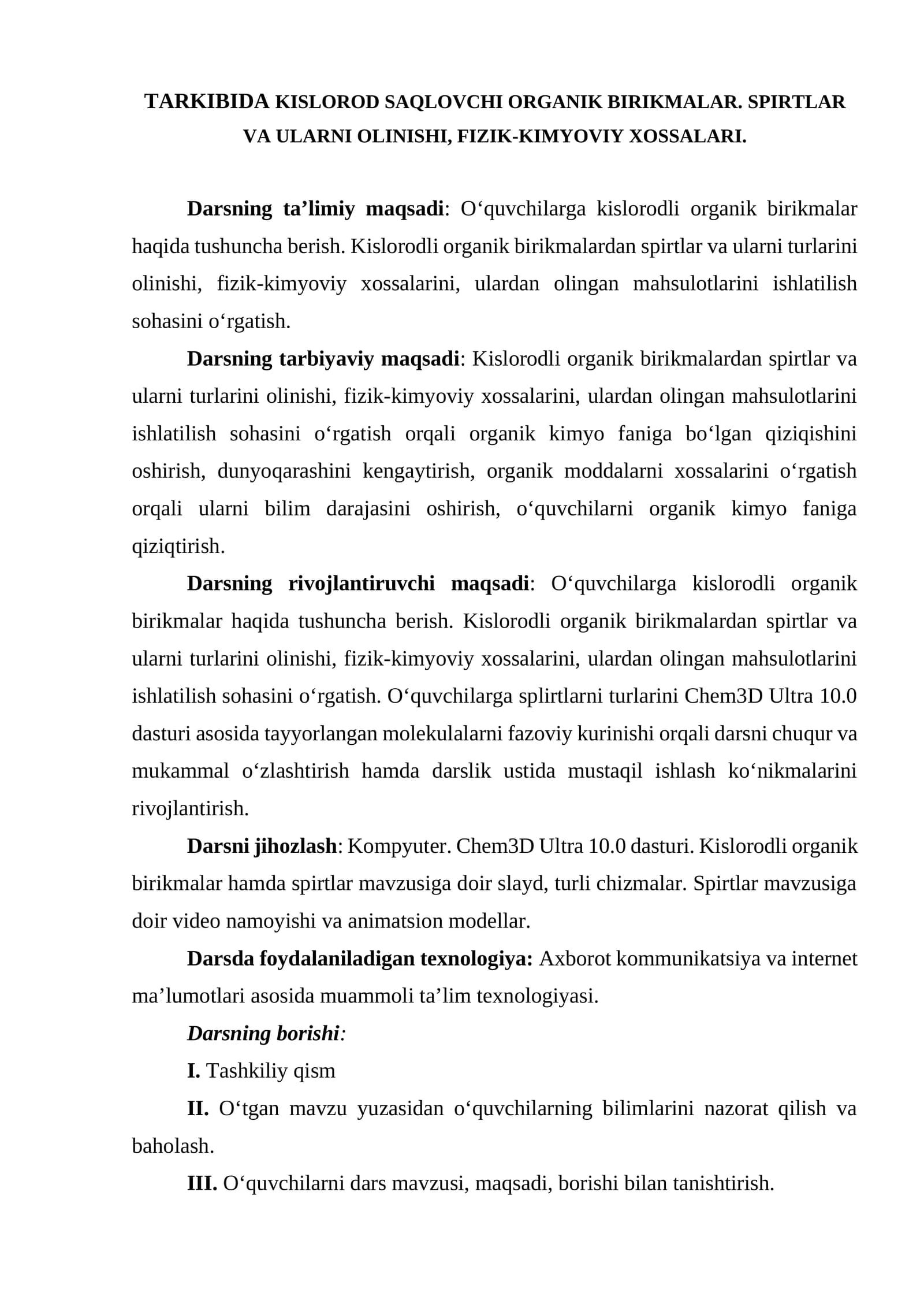 Kislorodli Organik Birikmalar