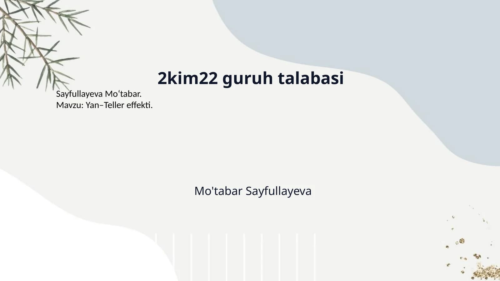 2kim22 guruh talabasi