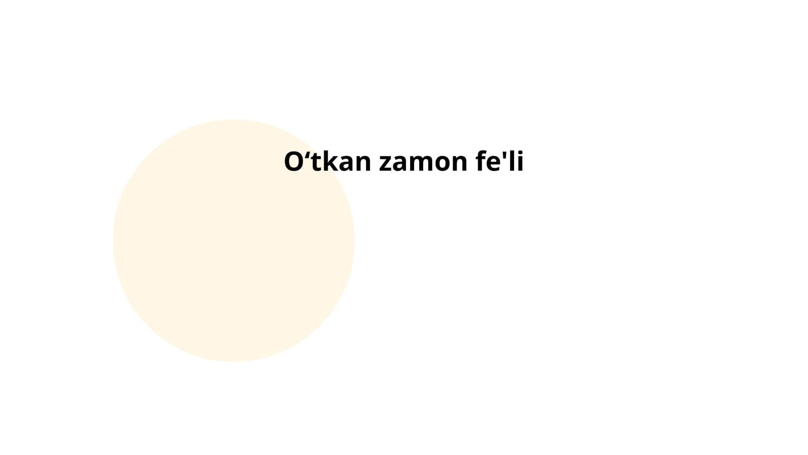 Oʻtkan zamon fe'li